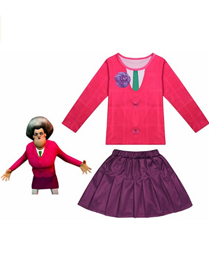 Scary Teacher Costume Halloween Cosplay Kids Dress