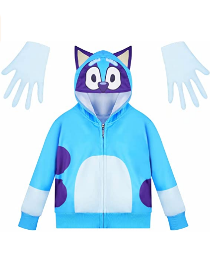 Children Coat Cartoon Jacket Outwear with Gloves
