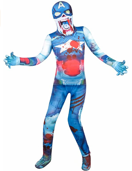 Superhero Scary Zombie Costume Cosplay Jumpsuit