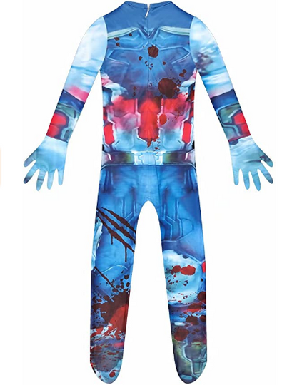 Superhero Scary Zombie Costume Cosplay Jumpsuit