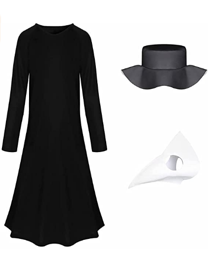 Black Death Costumes Cosplay Steampunk Robe Bird Doctor