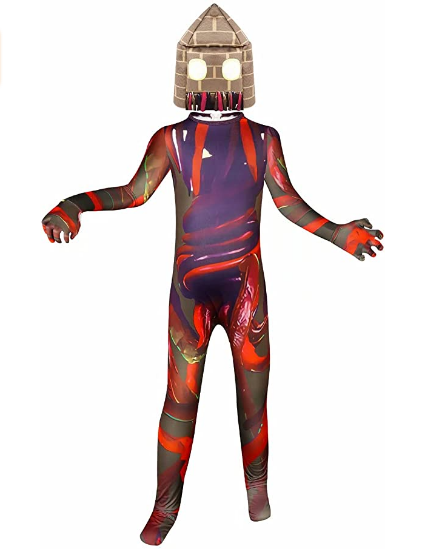 House Head Scary Monster Halloween Costume Jumpsuit