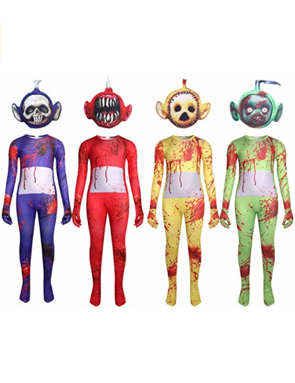 Scary Costume Cosplay Jumpsuit with Mask