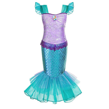 Princess Series The Little Mermaid Summer New Sling Costume Princess Dress Halloween Party Cosplay