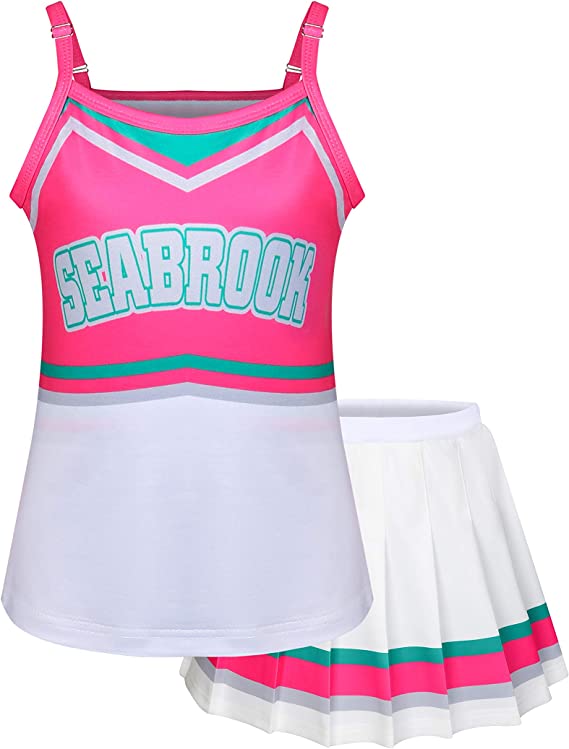 Cheerleader Costumes for Girls Girls Costumes Toddler Girls Outfit Fancy Dress Cosplay for Halloween Party Birthday Gift Rose