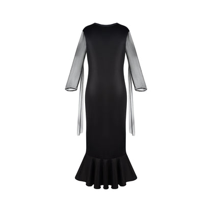 The Adams Halloween Costume Kids Girls Cosplay Long Dress