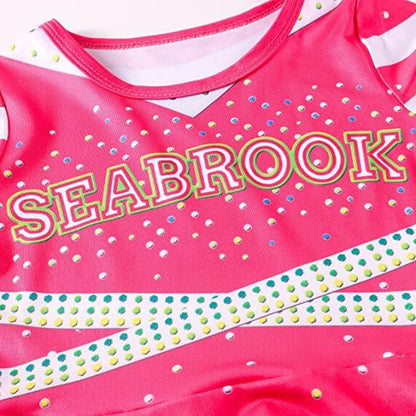 Zombies Girls Cheerleader Costumes Toddler Cheerleading Dress up for Party Movie Halloween Kids Outfits Cosplay 3-10 Years