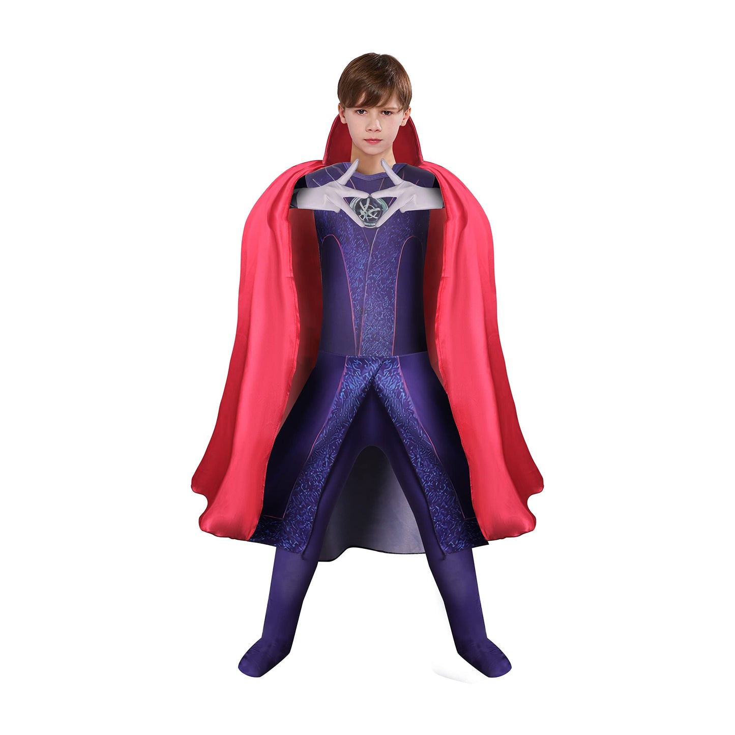 Strange Costume for Kids Dr Cosplay with Superhero Capes Full Jumpsuit Cloak Madness Outfits Halloween Party Boys