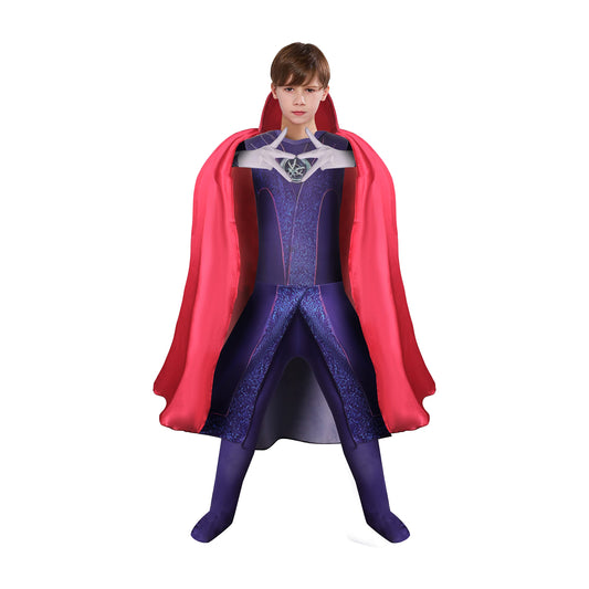 Strange Costume for Kids Dr Cosplay with Superhero Capes Full Jumpsuit Cloak Madness Outfits Halloween Party Boys