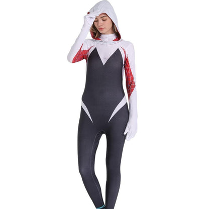 Peter Parker Gwen Superhero Costume Cosplay Suit Halloween Cosplay Suit Outfit Spandex for Kids And Adults